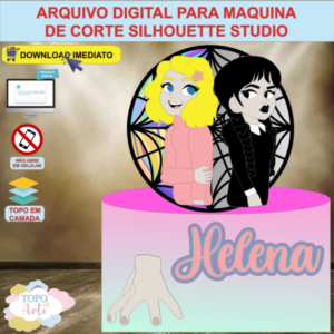 ARQUIVO de Corte Topo de Bolo Wandinha Addams - 22