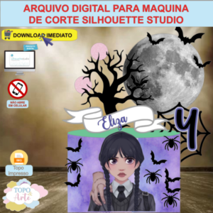 ARQUIVO de Corte Topo de Bolo Wandinha Addams - 23
