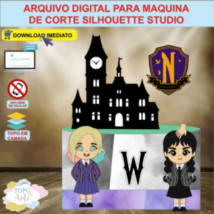 ARQUIVO de Corte Topo de Bolo Wandinha Addams - 26