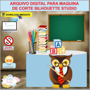 ARQUIVO de Corte Topo de Bolo ABC Formatura Coruja - 39