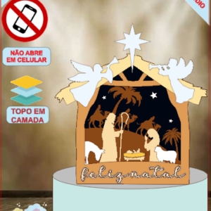 ARQUIVO de Corte Topo de Bolo Presepio Camada de Natal - 126