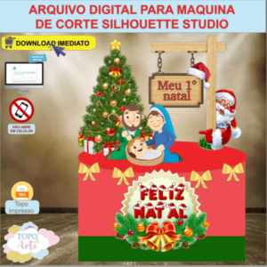 ARQUIVO de Corte Topo de Bolo Presépio de Natal - 115
