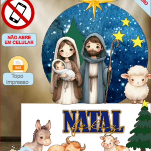 ARQUIVO de Corte Topo de Bolo Presepio de Natal - 125