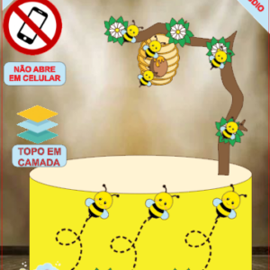 ARQUIVO de Corte Topo de Bolo  Abelha Abelhinha - 19