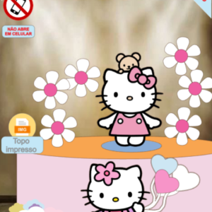ARQUIVO de Corte Topo de Bolo Hello Kitty - 01