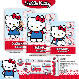 Kit Escolar Volta as Aulas Hello Kitty - 01