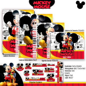 Kit Escolar Volta as Aulas Mickey Mouse - 02