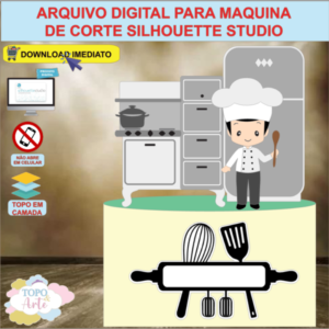 ARQUIVO de Corte Topo de Bolo Master Chef de Cozinha - 01