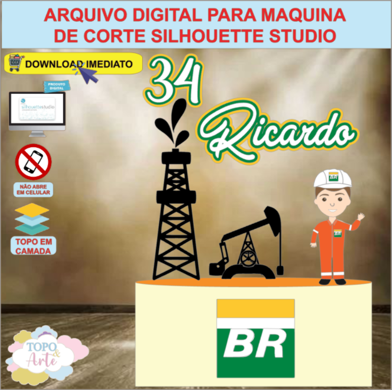 ARQUIVO de Corte Topo de Bolo Profissao Peao Offshore - 02