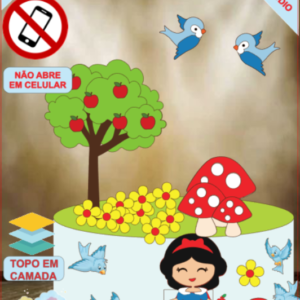 ARQUIVO de Corte Topo de Bolo  Branca de Neve - 25