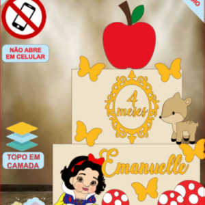 ARQUIVO de Corte Topo de Bolo  Branca de Neve - 28