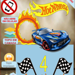 ARQUIVO de Corte Topo de Bolo  Hot Wheels - 05