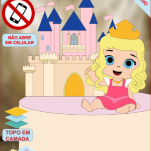ARQUIVO de Corte Topo de Bolo  Aurora Bela Adormecida - 04