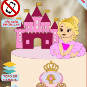 ARQUIVO de Corte Topo de Bolo  Aurora Bela Adormecida - 06