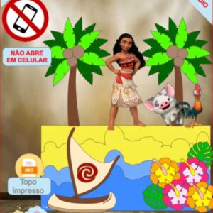 ARQUIVO de Corte Topo de Bolo  Moana - 01