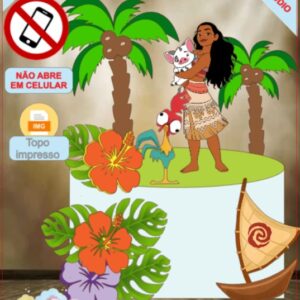 ARQUIVO de Corte Topo de Bolo  Moana - 02