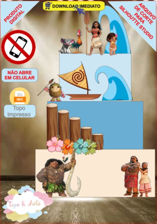 ARQUIVO de Corte Topo de Bolo Moana - 04
