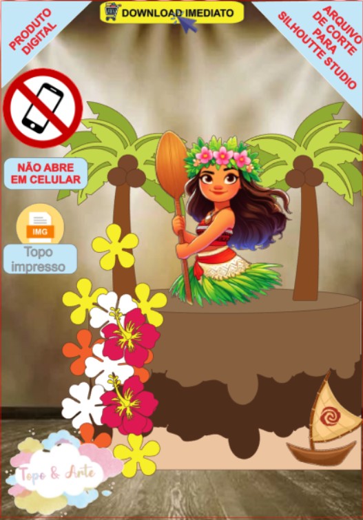 ARQUIVO de Corte Topo de Bolo Moana - 06