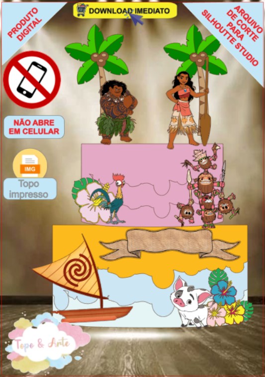 ARQUIVO de Corte Topo de Bolo Moana - 08