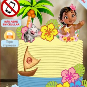 ARQUIVO de Corte Topo de Bolo  Moana - 09