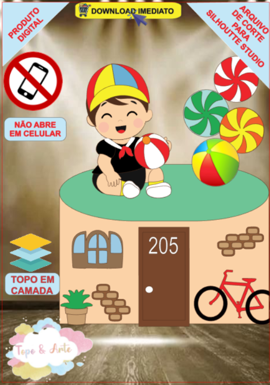 ARQUIVO de Corte Topo de Bolo Turma do Chaves - 20