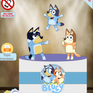 ARQUIVO de Corte Topo de Bolo  Bluey - 01