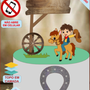 ARQUIVO de Corte Topo de Bolo  Country Cowboy Menino - 11