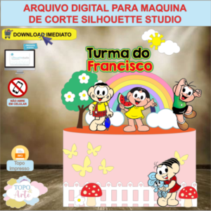 ARQUIVO de Corte Topo de Bolo  Turma da Monica - 04