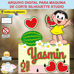 ARQUIVO de Corte Topo de Bolo  Turma da Monica Apresenta Magali - 08