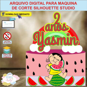 ARQUIVO de Corte Topo de Bolo Turma da Monica Apresenta Magali - 09