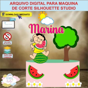ARQUIVO de Corte Topo de Bolo  Turma da Monica Apresenta Magali - 14