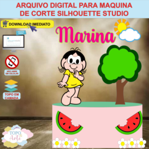 ARQUIVO de Corte Topo de Bolo Turma da Monica Apresenta Magali - 17