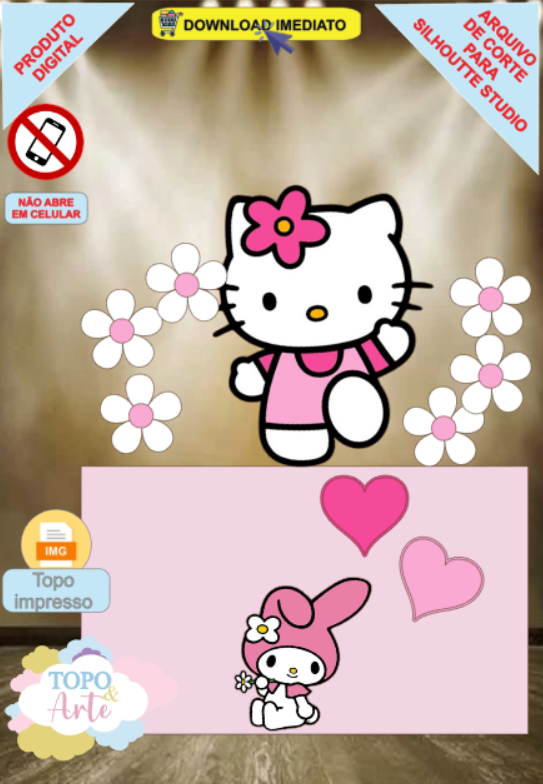 ARQUIVO de Corte Topo de Bolo Hello Kitty - 05