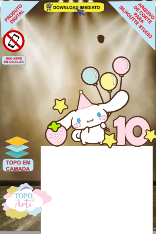 ARQUIVO de Corte Topo de Bolo Hello Kitty Cinnamoroll - 02