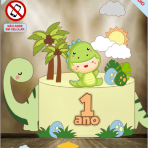ARQUIVO de Corte Topo de Bolo  Dinossauro - 43