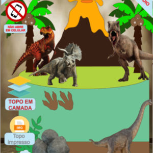 ARQUIVO de Corte Topo de Bolo  Dinossauro - 48