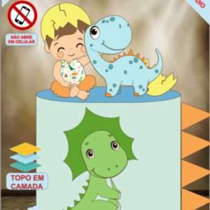 ARQUIVO de Corte Topo de Bolo  Dinossauro - 52