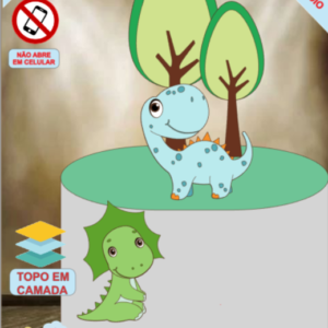 ARQUIVO de Corte Topo de Bolo  Dinossauro - 54