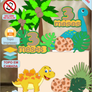 ARQUIVO de Corte Topo de Bolo Dinossauro - 58