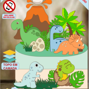 ARQUIVO de Corte Topo de Bolo Dinossauro - 60