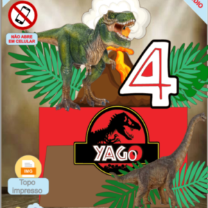 ARQUIVO de Corte Topo de Bolo  Dinossauro Jurassic Park - 41