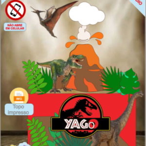 ARQUIVO de Corte Topo de Bolo  Dinossauro Jurassic Park - 55