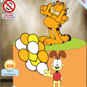 ARQUIVO de Corte Topo de Bolo  Garfield - 05