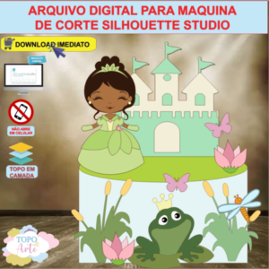 ARQUIVO de Corte Topo de Bolo A Princesa e o Sapo -15