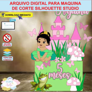ARQUIVO de Corte Topo de Bolo A Princesa e o Sapo -16