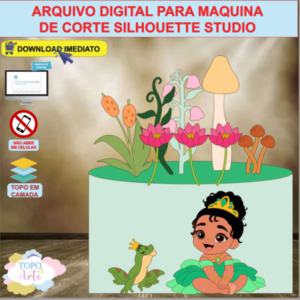 ARQUIVO de Corte Topo de Bolo A Princesa e o Sapo - 17