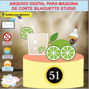 ARQUIVO de Corte Topo de Bolo Boteco Bar 51 - 06