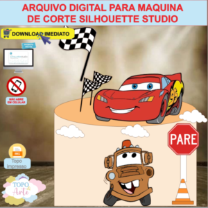 ARQUIVO de Corte Topo de Bolo Carros Disney - 03
