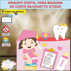 ARQUIVO de Corte Topo de Bolo ABC Formatura Menina meu Primeiro Dentinho - 42