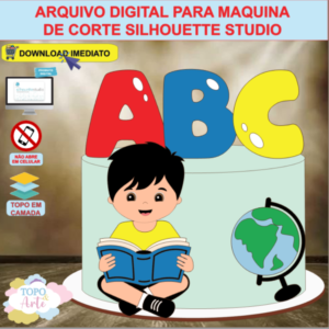 ARQUIVO de Corte Topo de Bolo ABC Formatura Menino - 46
